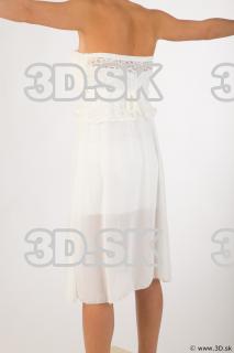 Whole body white dress modeling t pose of Leah 0004